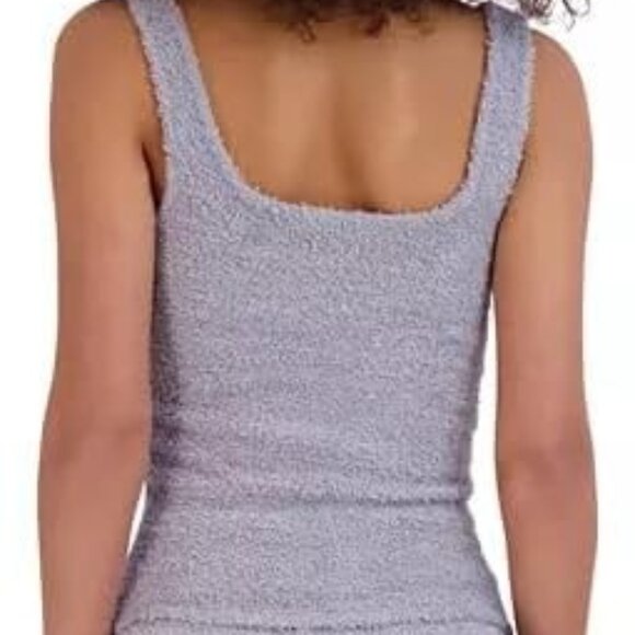 Steve Madden Scoop-Neck Chenille Sleep Tank Top in Lilac Gray - Picture 2 of 4